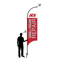 12' Ace Hardware Red Small Engine Repair AdverSail Flag