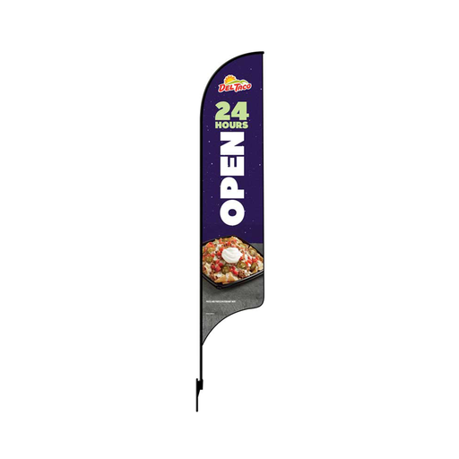 [None] 15' Del Taco Open 24 Hours AdverSail Flag Kit